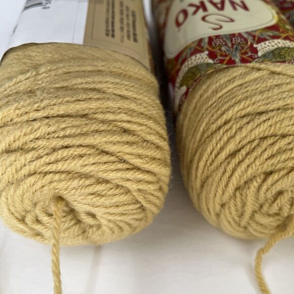 NAKO Truva Yarn Tan Acrylic Worsted Weight 4 Ply 3.5 oz Knit Crochet Lot of 3 - Picture 7 of 7